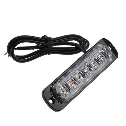 Led Φάρος Slim 18w με 6 led 12/24V Πορτοκαλί – Amber Flash Light Bar Car